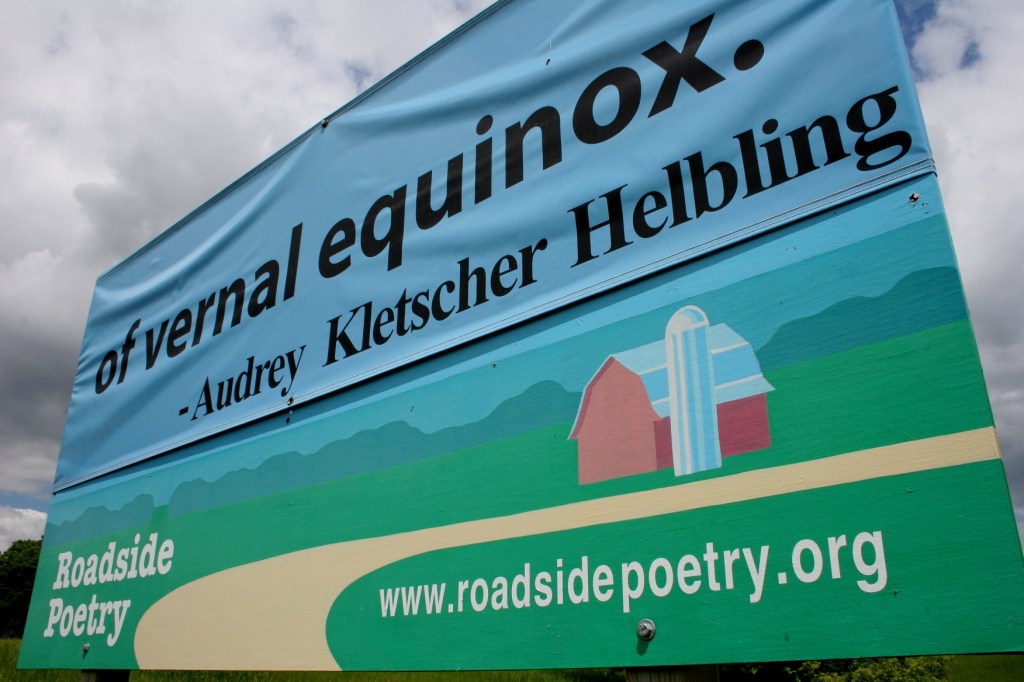 Roadside Poetry, name close-up