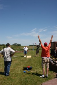 Bean bag toss winners