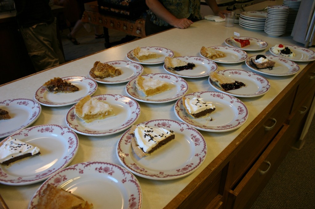 Social, pies on counter