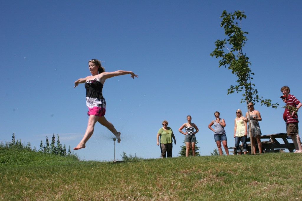 Sprinkler gymnastics