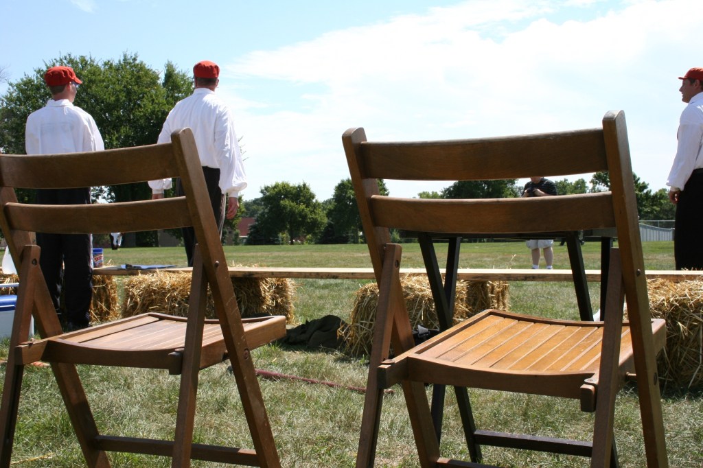 Baseball wooden chairs