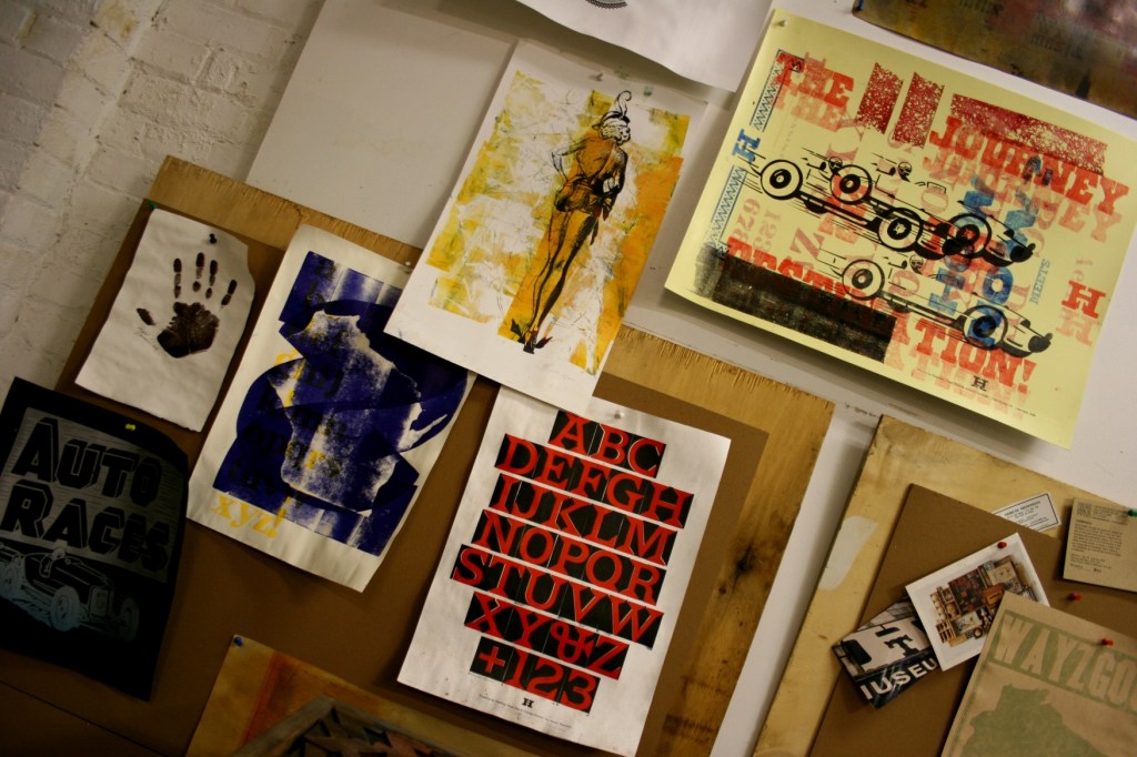 Hamilton prints on wall