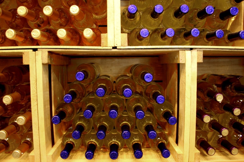 iisland shelved bottles