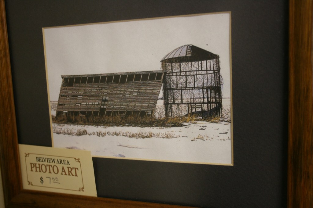 Rainbow Antiques, corn crib photo art