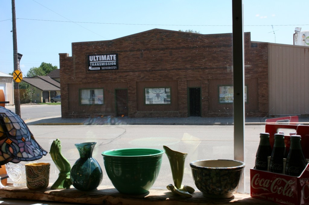 Rainbow Antiques, front window 1