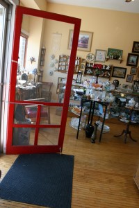Rainbow Antiques, red door