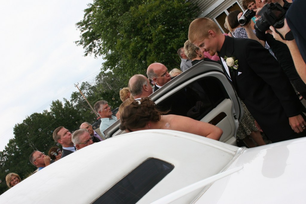Wedding, limo