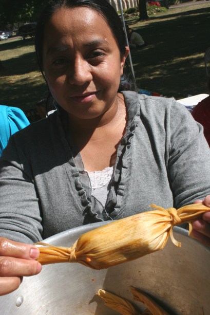 Served at the 2011 fest: Guatemalan chuchitos-- chicken, corn and salsa wrapped in a corn husk. You'll find numerous vendors offering a variety of authentic international foods.