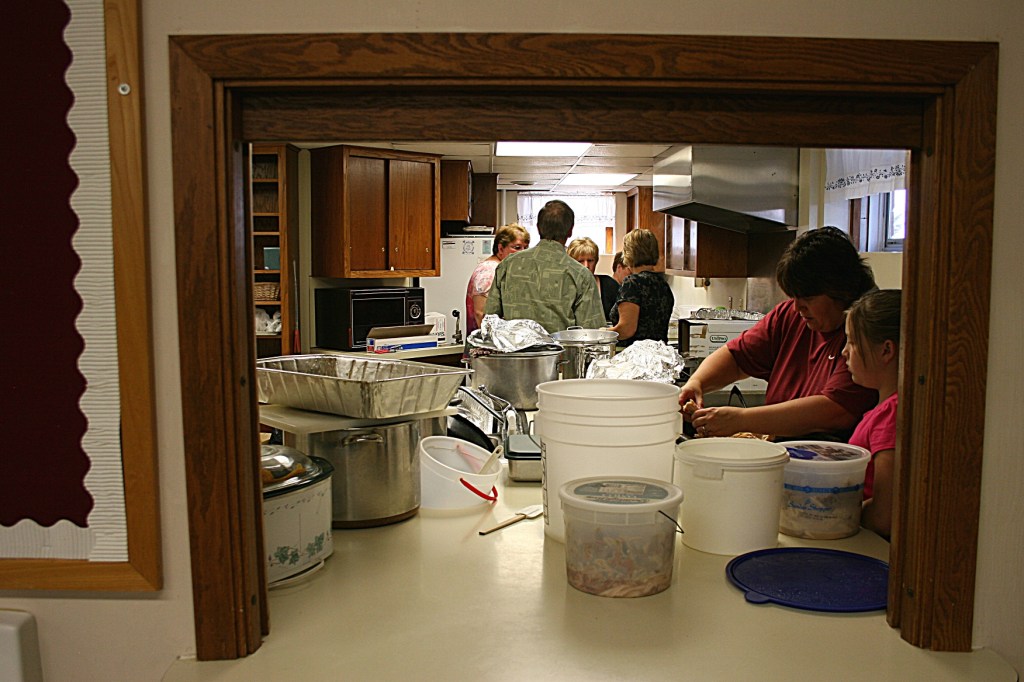 Dinner, kitchen window