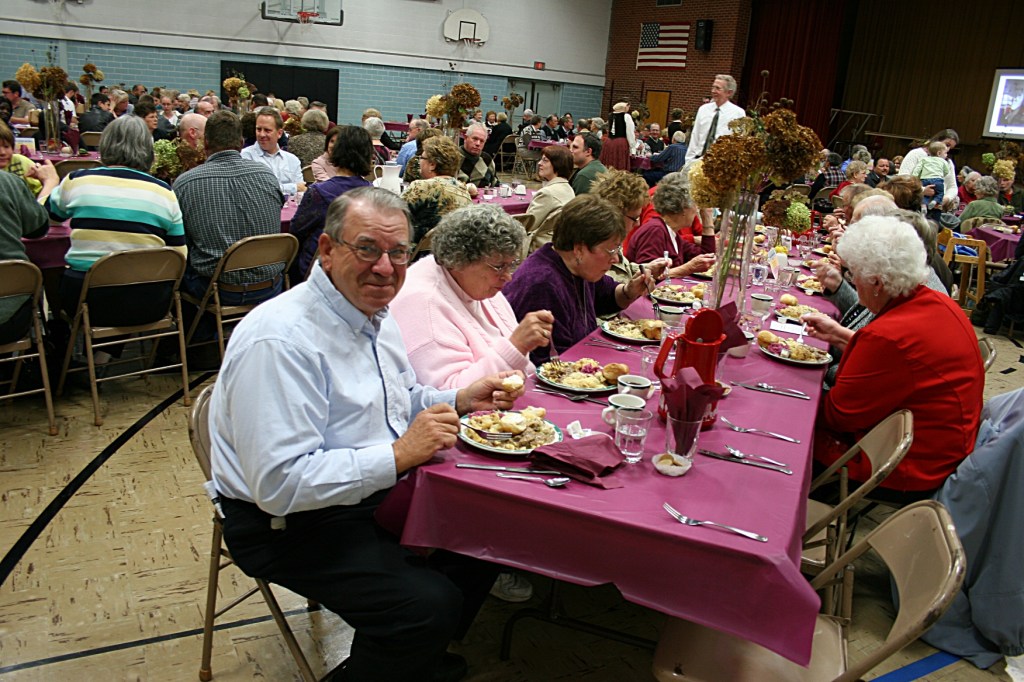 Diners enjoy the ethnic meal at the second annual CVLHS German Fest in 2011.