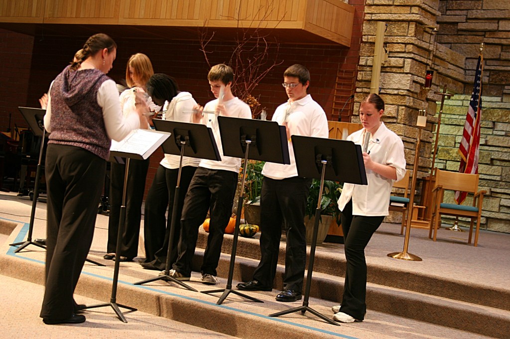 German dinner, musicians