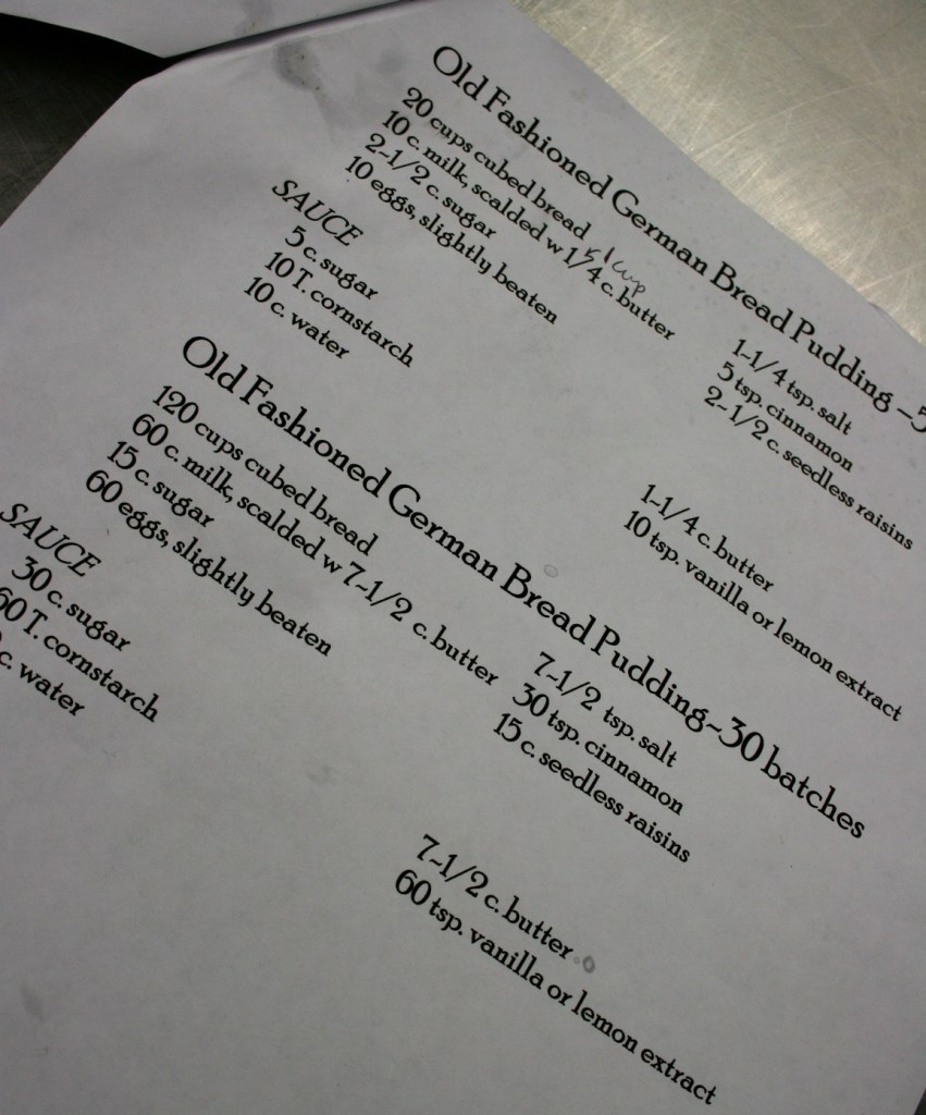 German dinner, recipe