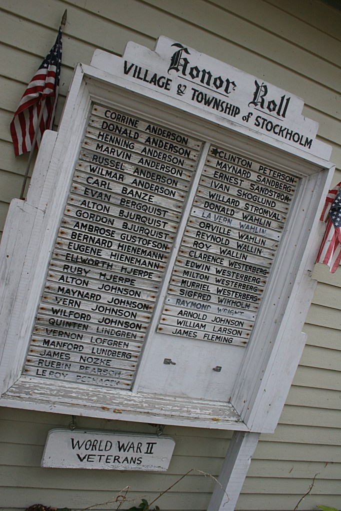 Stockholm, vets honor roll