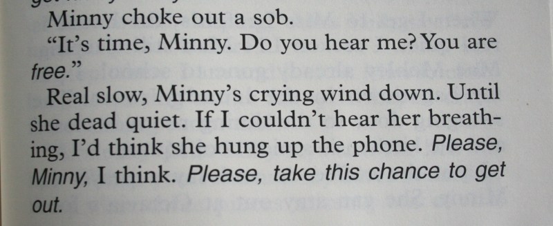 Profound words for anyone who's been abused or known someone who's been abused or is in an abusive relationship.