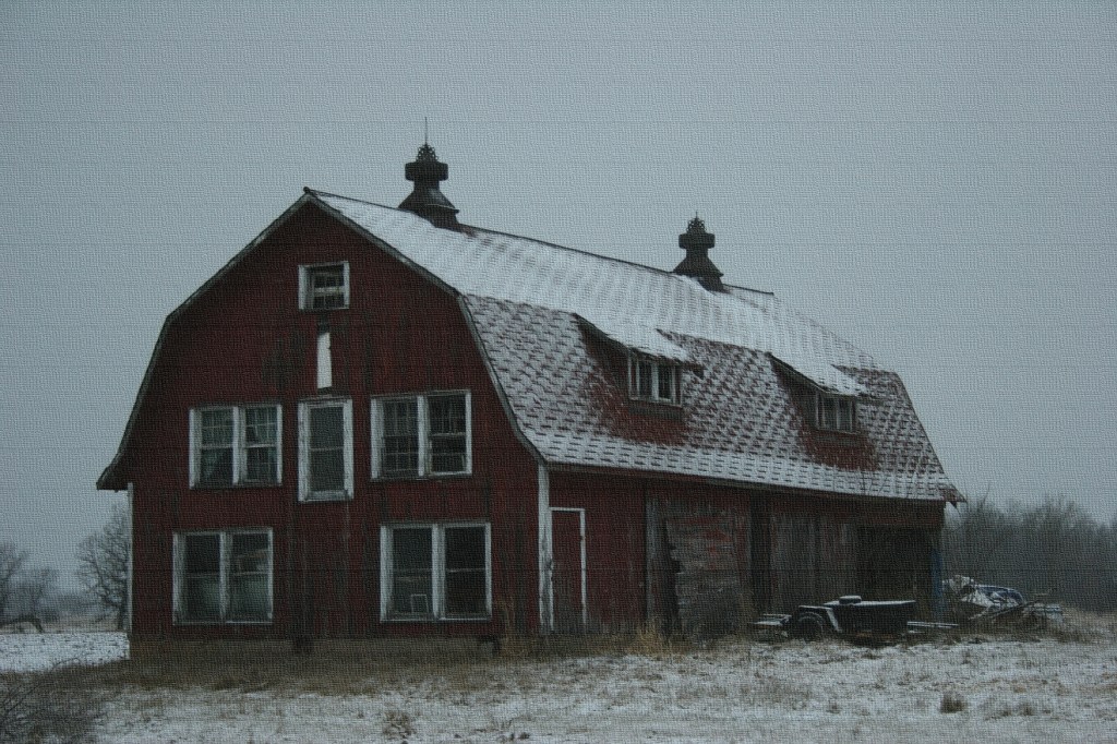 Barn, red barn close-up