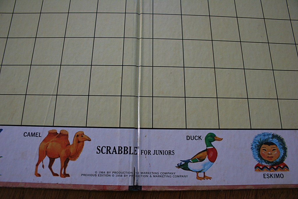 Scrabble, no words on vintage board