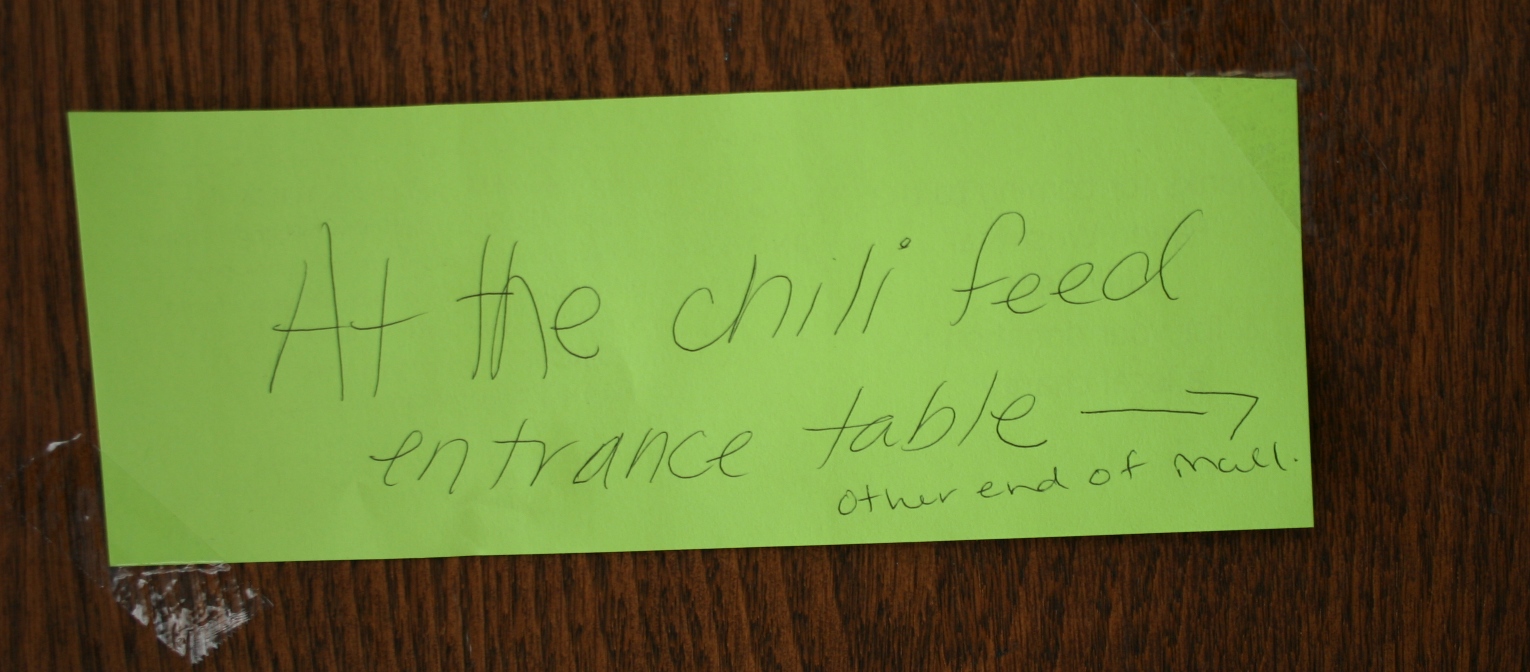 Chili contest sign