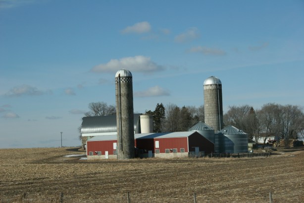 Farms, red shed