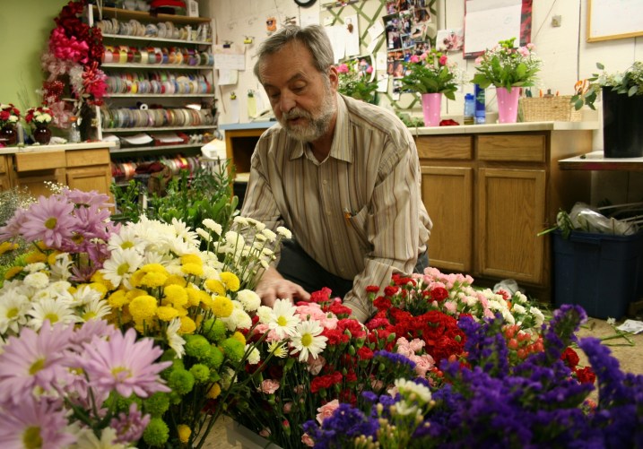 Rick Morris, owner of Waseca Floral for 40 years. Minnesota Prairie Roots file photo, February 2012.