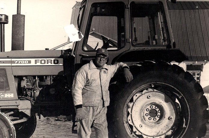 Dad farmed, in the early years with a John Deere and Farmall and IH tractors and later with a Ford. (Photo by Lanae Kletscher Feser)