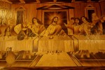 Last Supper, inlaid wood&nbsp;pic