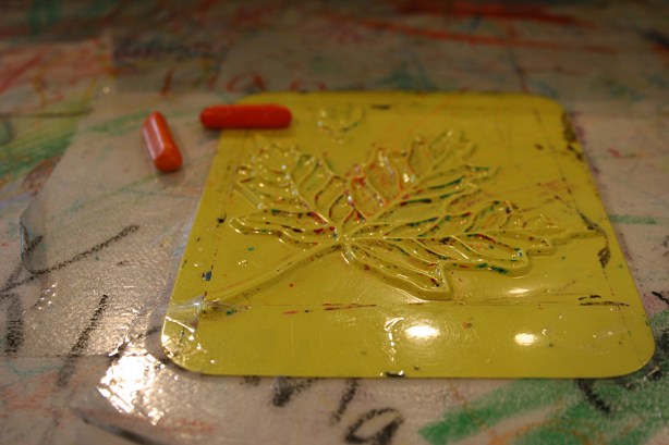 Museum, leaf rubbing