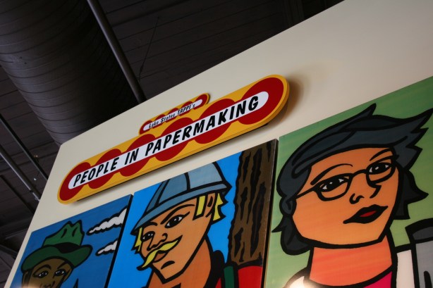 Museum, people in papermaking