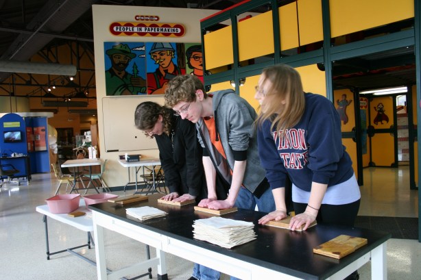 Paper, pressing down