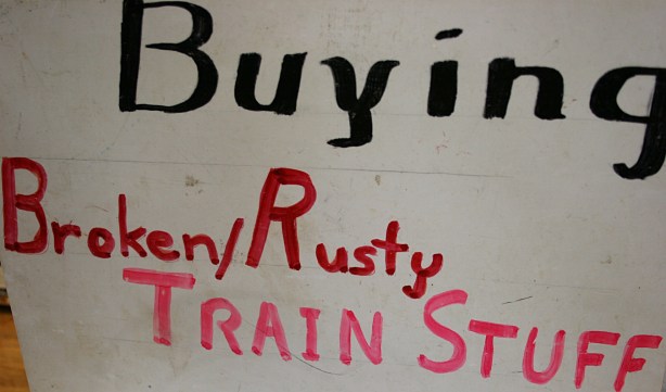 Railroad, buying sign