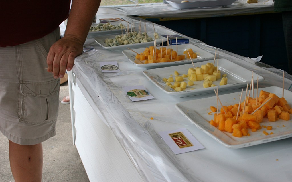 BBQ, cheese samples
