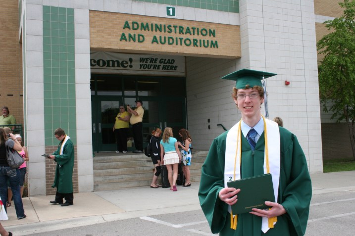 Grad, in front of FHS