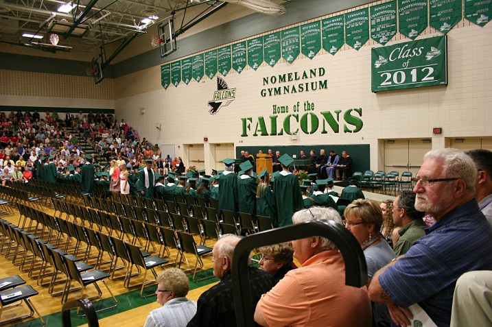 Graduation, overall gym shot