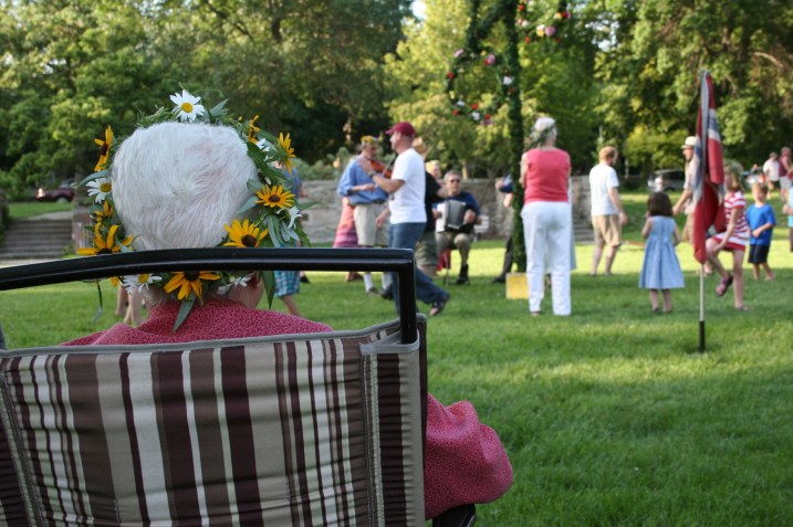 Midsommar, watching from lawn chair