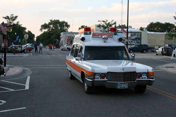 Ambulance driving on Central