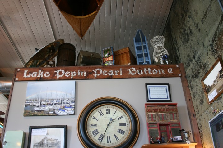 Lake City, Pearl Button interior sign