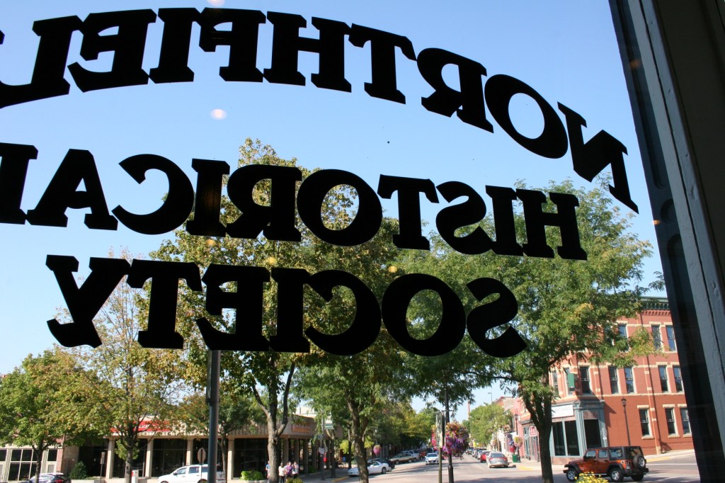 Bank raid, museum window