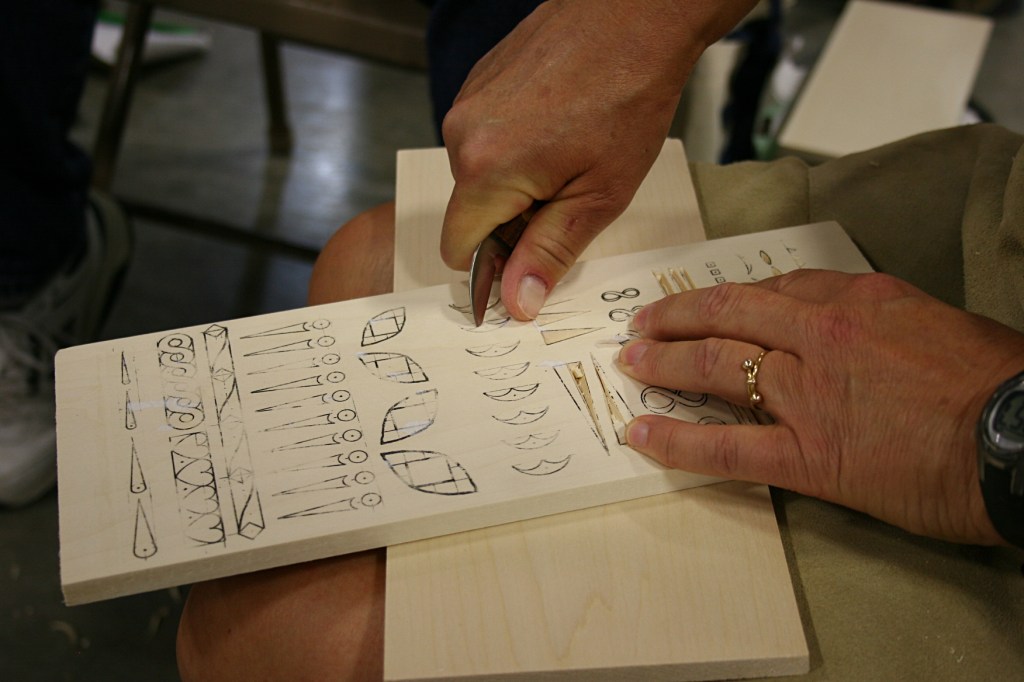 Carving, working on chip carving