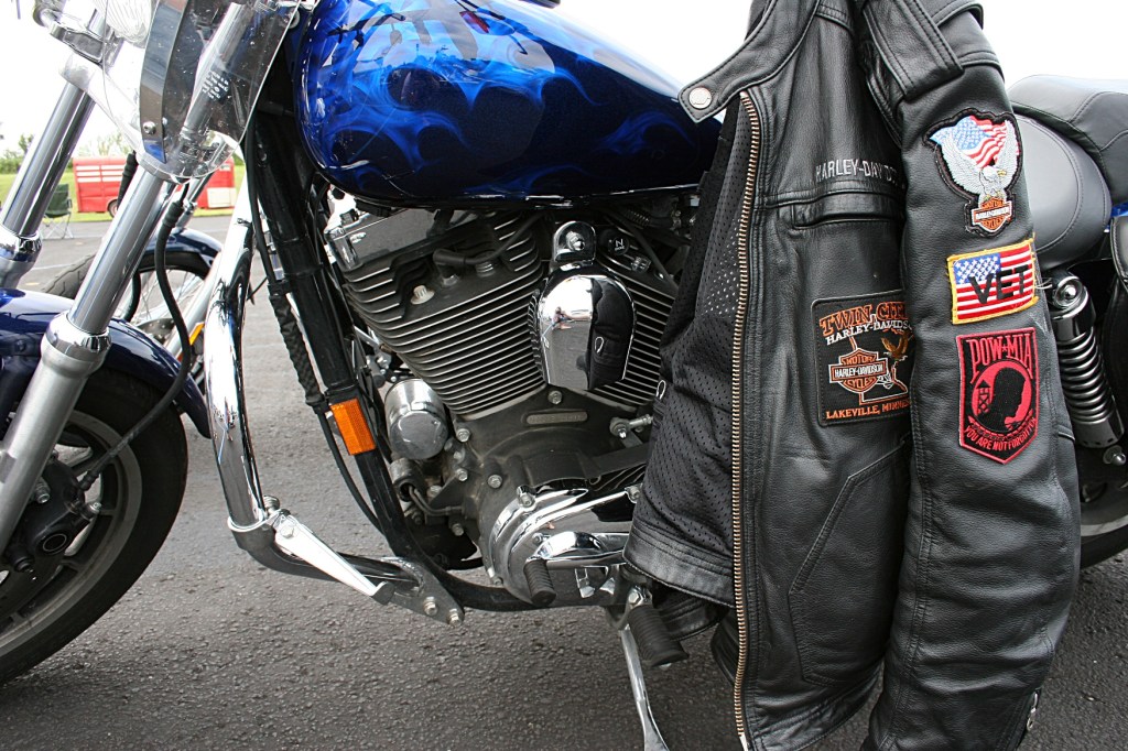 The Harley dress code: black leather.