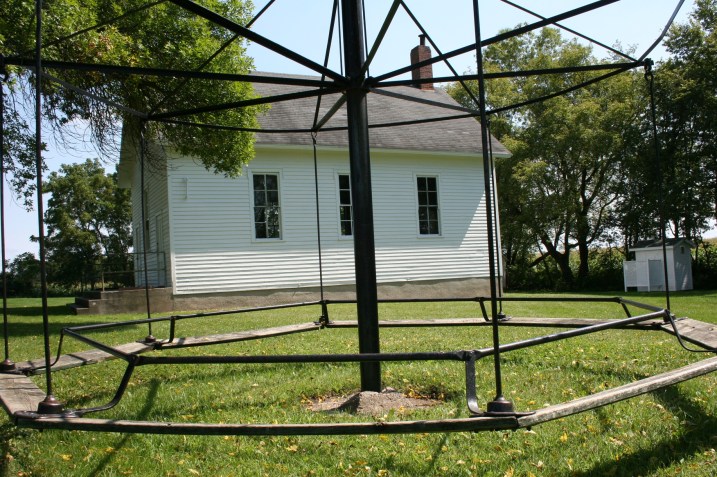 School, merry-go-round