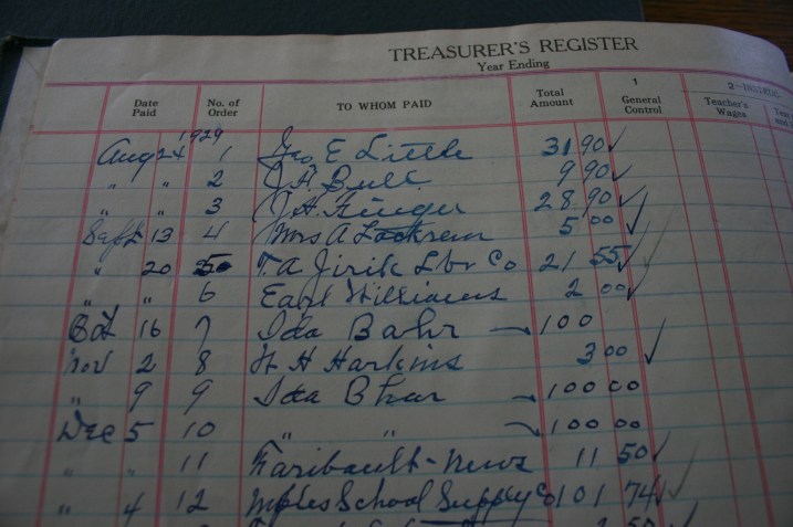 School, treasurer register