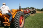 Threshing, tractor