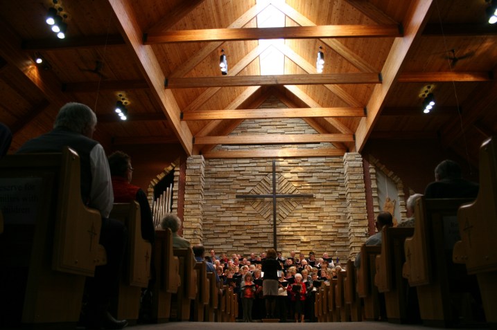 Concert, mass choir floor shot