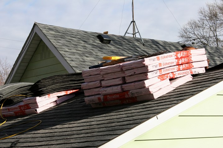 Shingles, garage roof