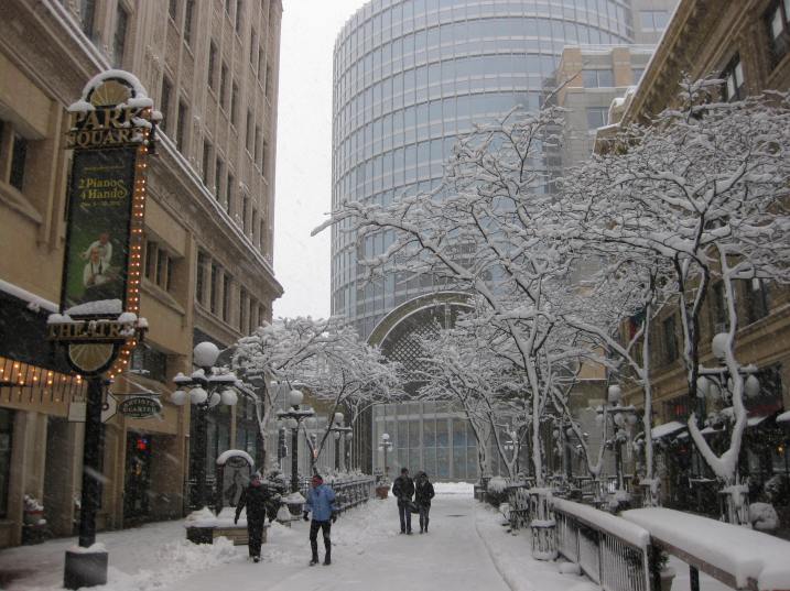 Marc Schmidt shot this stunning photo of 7th St. Marketplace in downtown St. Paul early this afternoon.