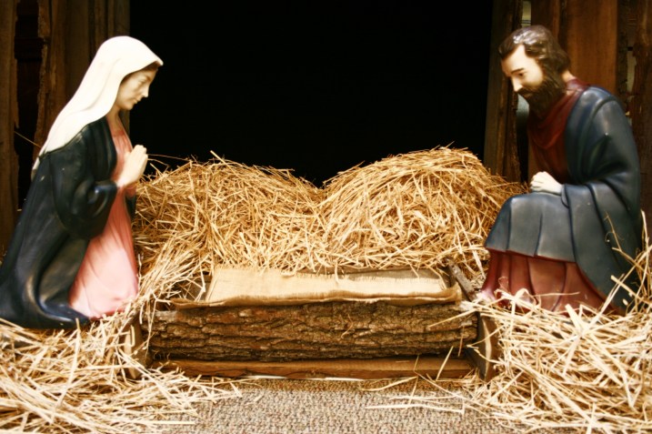 Editing tools were applied to this photo of Mary and Joseph, lending a dreamy quality to the image.