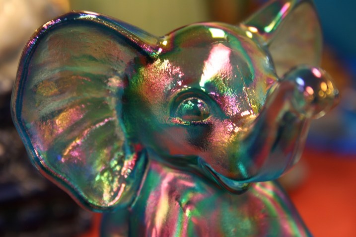 Except for resizing, I've done nothing with this photo of a glass elephant.