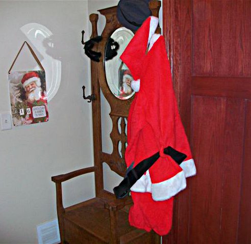 My brother apparently has VIP access to Santa's wardrobe. Photo by Brian Kletscher.