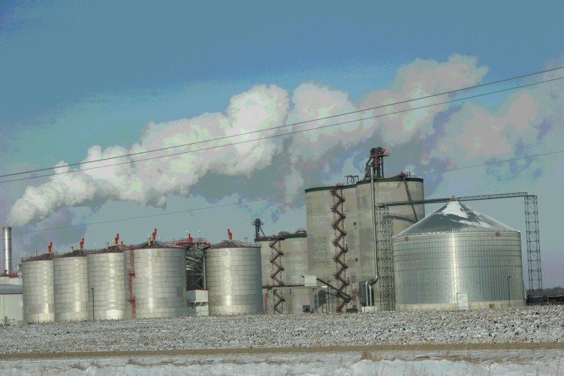 The ethanol plant near Janesville on a cold December morning.