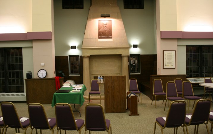 The scene in the Great Hall before the audience arrived. It's a gorgeous venue.