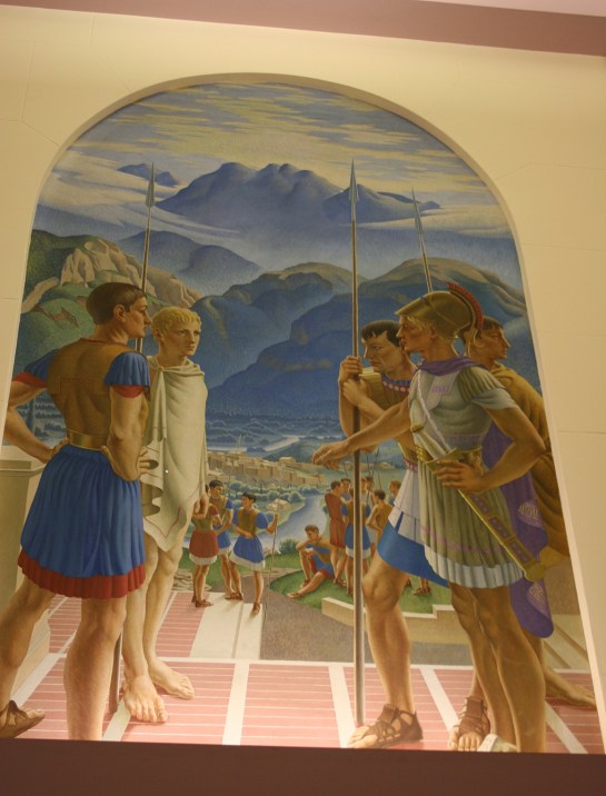 One of several Greek murals gracing the Great Hall.